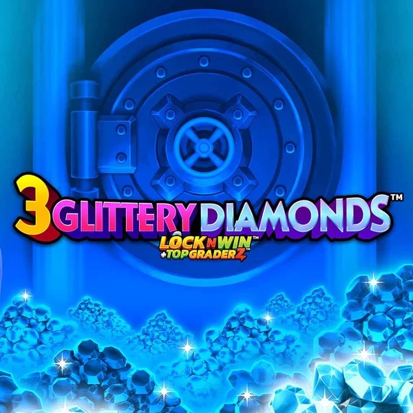 3 Glittery Diamonds slot icon by PearFiction Studios, available at Lucky 7 Casino