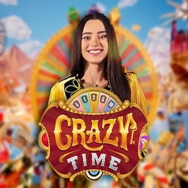 Crazy Time logo by Evolution at Lucky 7 Casino