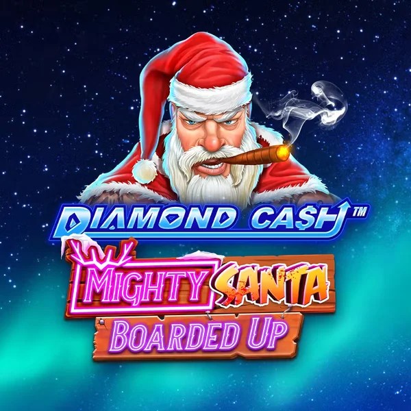 Slots logo of Diamond Cash Mighty Santa Boarded Up from Greentube at Lucky 7 Casino